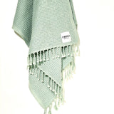 Ozoola Waffle beach towel in mint detail