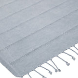 Ozoola Turkish beach towel in grey stonewash tassles
