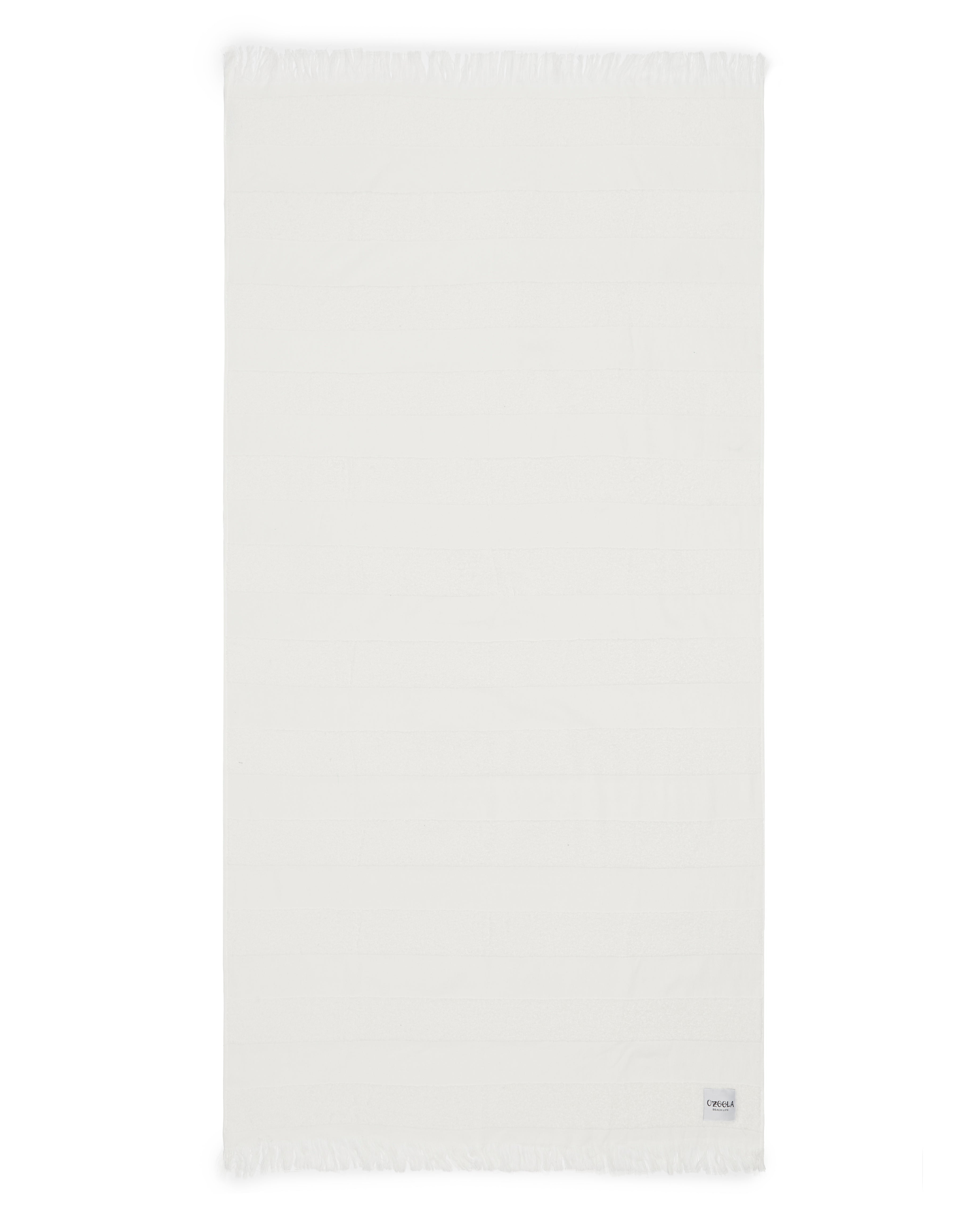 pool to beach towel in white