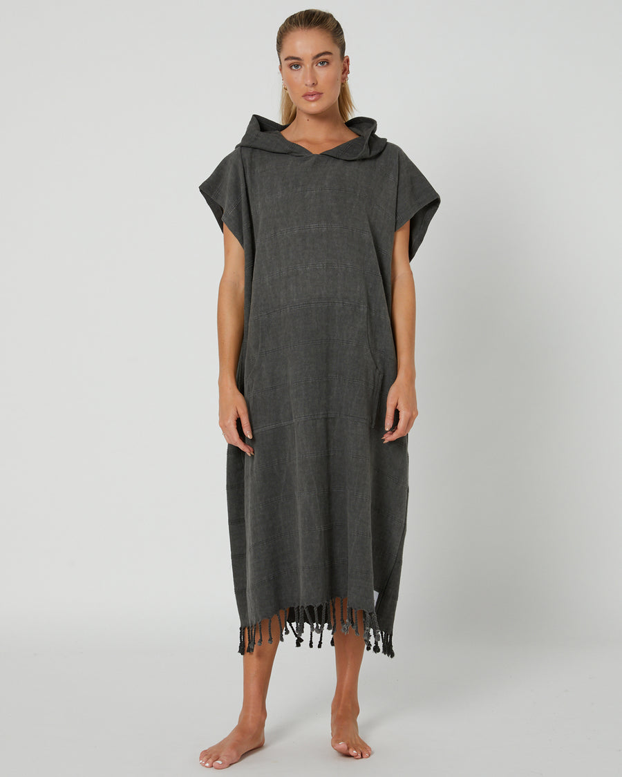 Surf Poncho/Hooded Towel - Charcoal