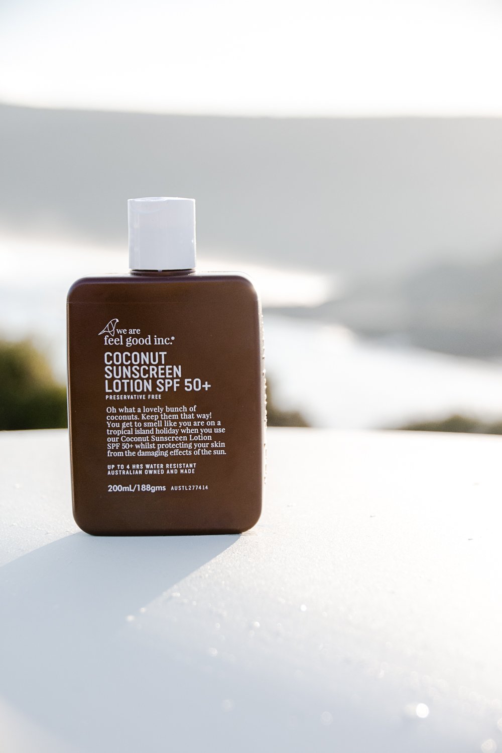 Coconut sunscreen lotion SPF 50 by We are Feel Good Inc 
