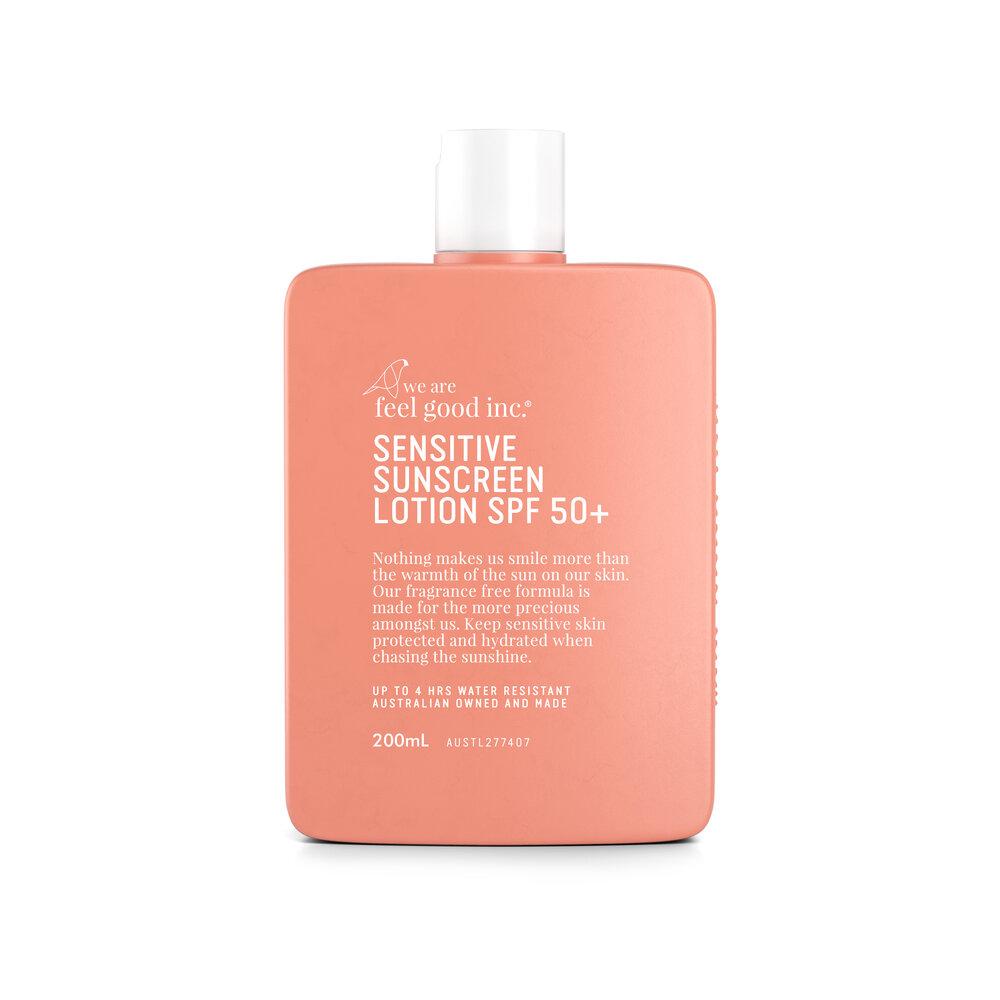 sensitive sunscreen lotion SPF 50