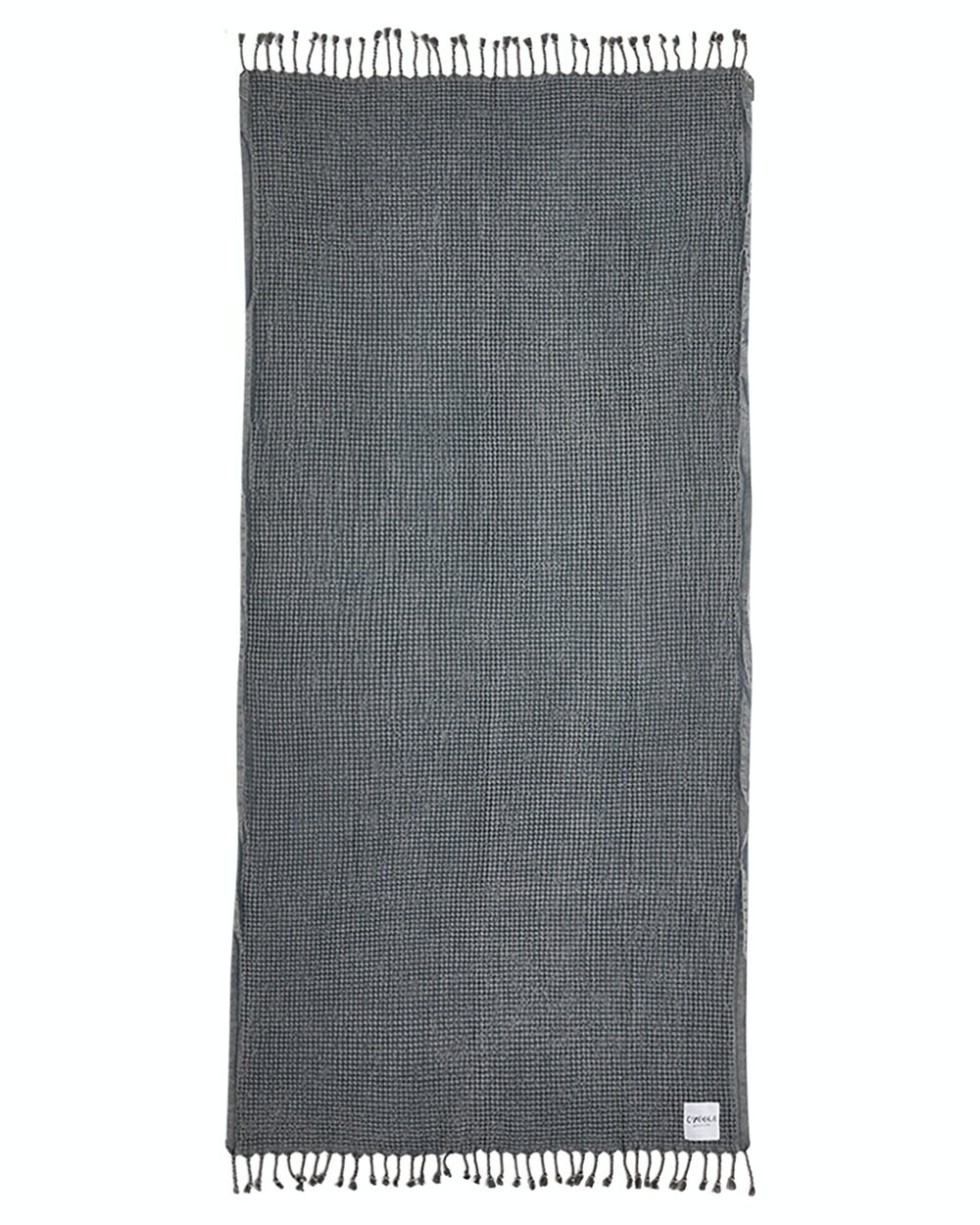 Ozoola Waffle full beach towel in charcoal