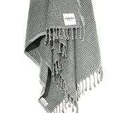 Ozoola Waffle beach towel in charcoal detail