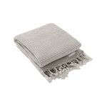 Ozoola tassled Waffle family beach blanket in sand