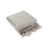 Ozoola tassled Waffle family beach blanket in sand