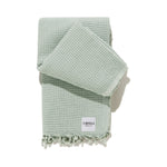 Ozoola Waffle family beach blankets in mint green