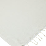 Ozoola Turkish beach towel in baby blue tassles