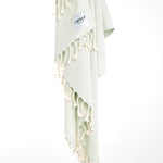 Ozoola Turkish beach towel in baby blue detail