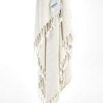 Ozoola Turkish beach towel in grey detail