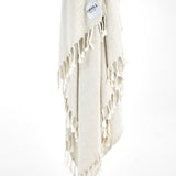 Ozoola Turkish beach towel in grey detail