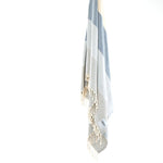 Ozoola Johnny Turkish beach towel in blue hanging
