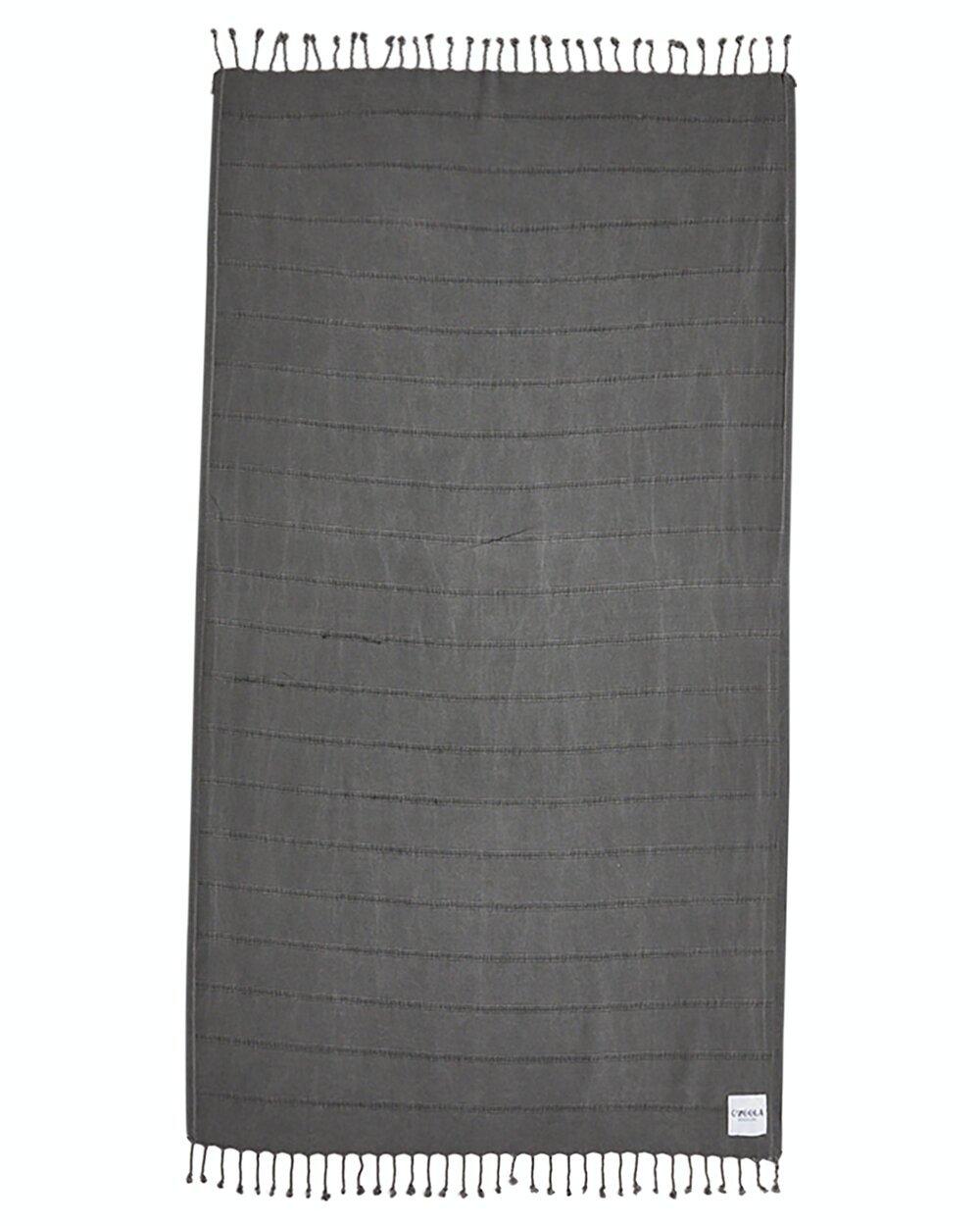 Ozoola Turkish beach towel in charcoal stonewash full